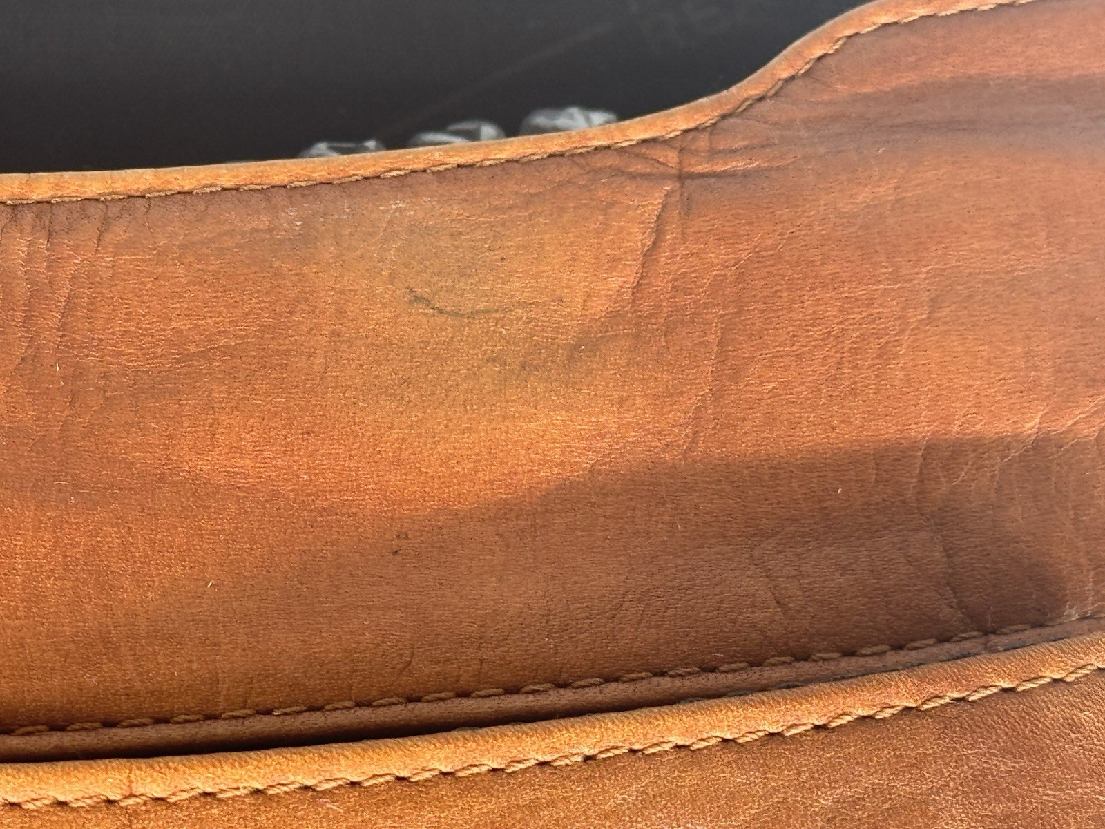 Kenneth Cole Reaction Colombian Leather Messenger Bag Briefcase Portfolio Cognac
