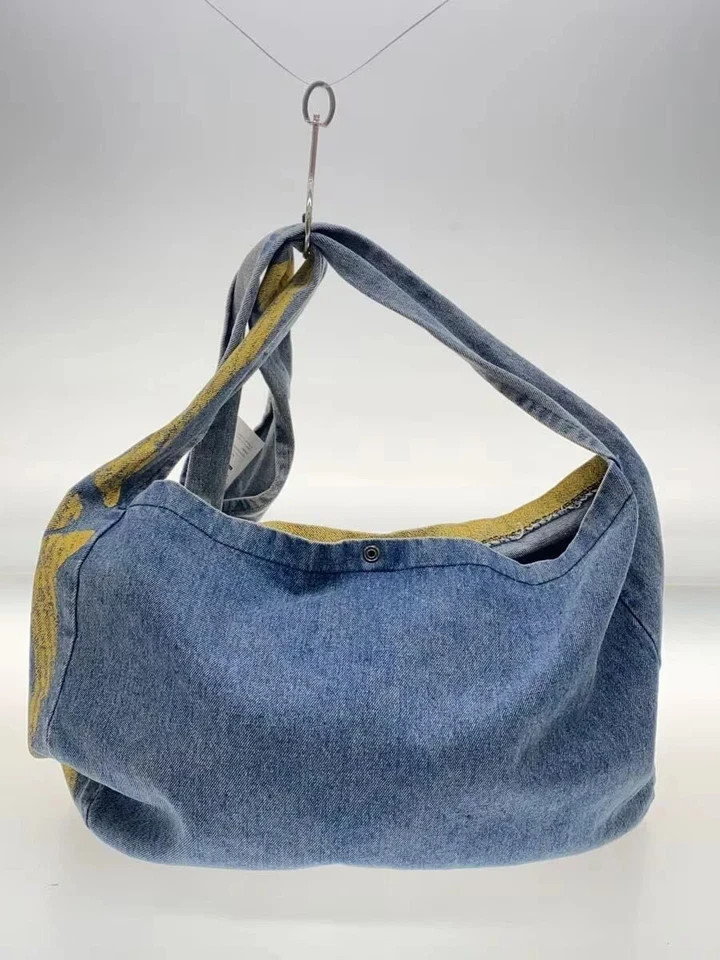 KAPITAL KOUNTRY Bone Shoulder Newspaper Bag Canvas Shoulder Bag Indigo Blue USED