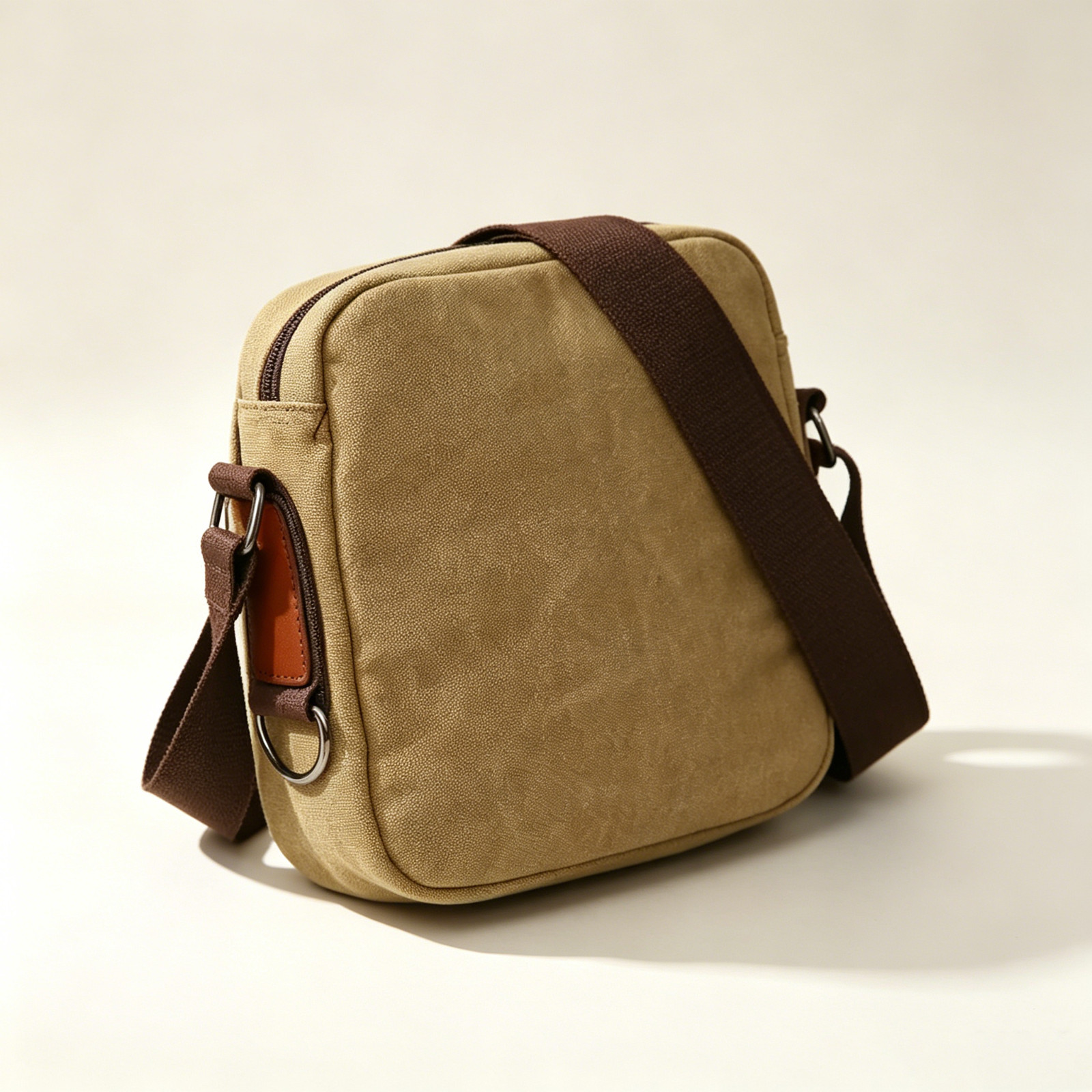 Vintage Canvas Messenger Bag for Men, Multi-Pocket Casual Shoulder Bag