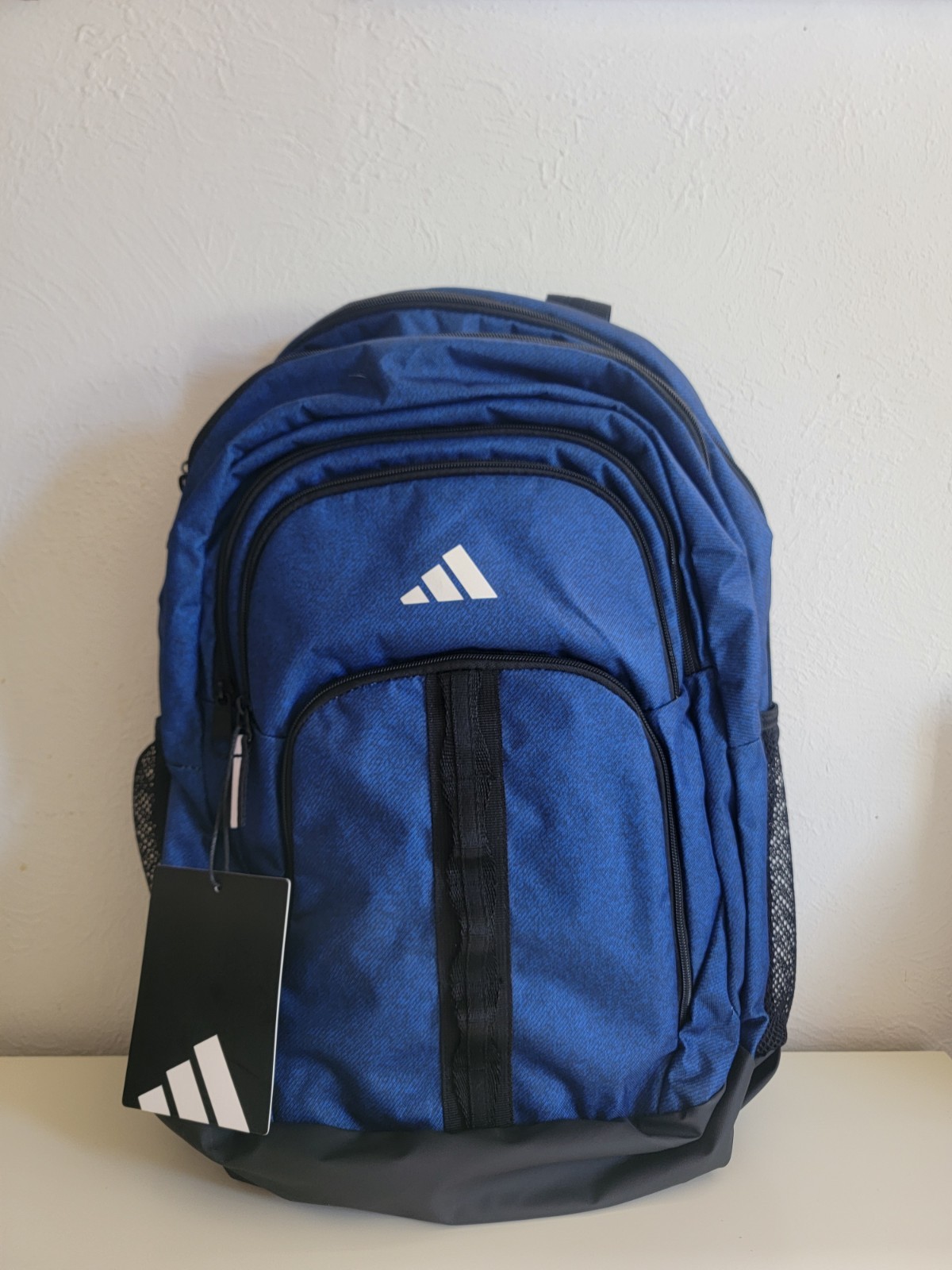 Adidas Primetime Large Backpack Twill Bright Royal Travel Laptop Bottle Pockets