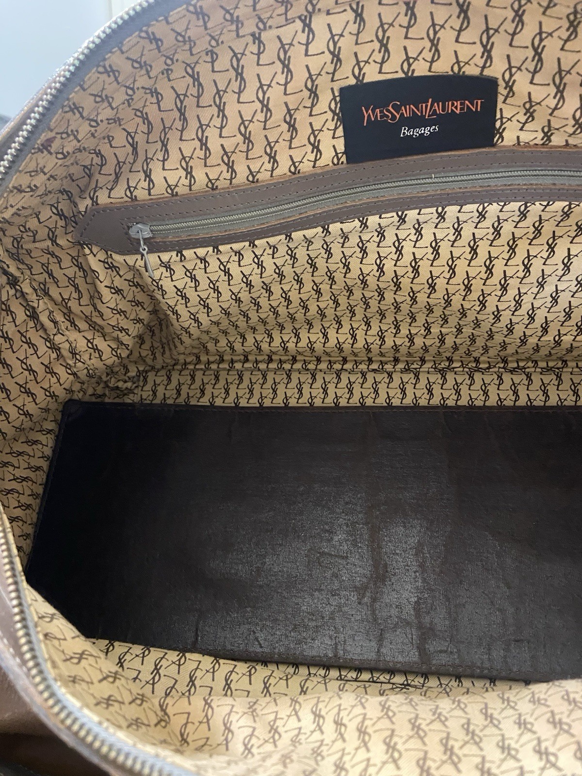 Thrashed YSL Saint Laurent Small Leather Boston Duffle Travel Bag, Poor Cond