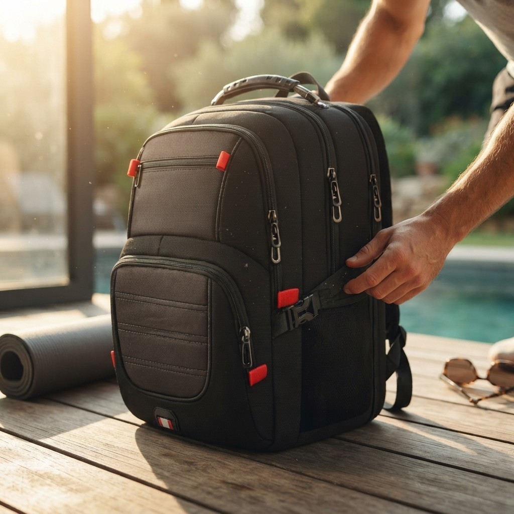 Versatile 45L Unisex Laptop Backpack – Perfect for Business and Travel – Grey