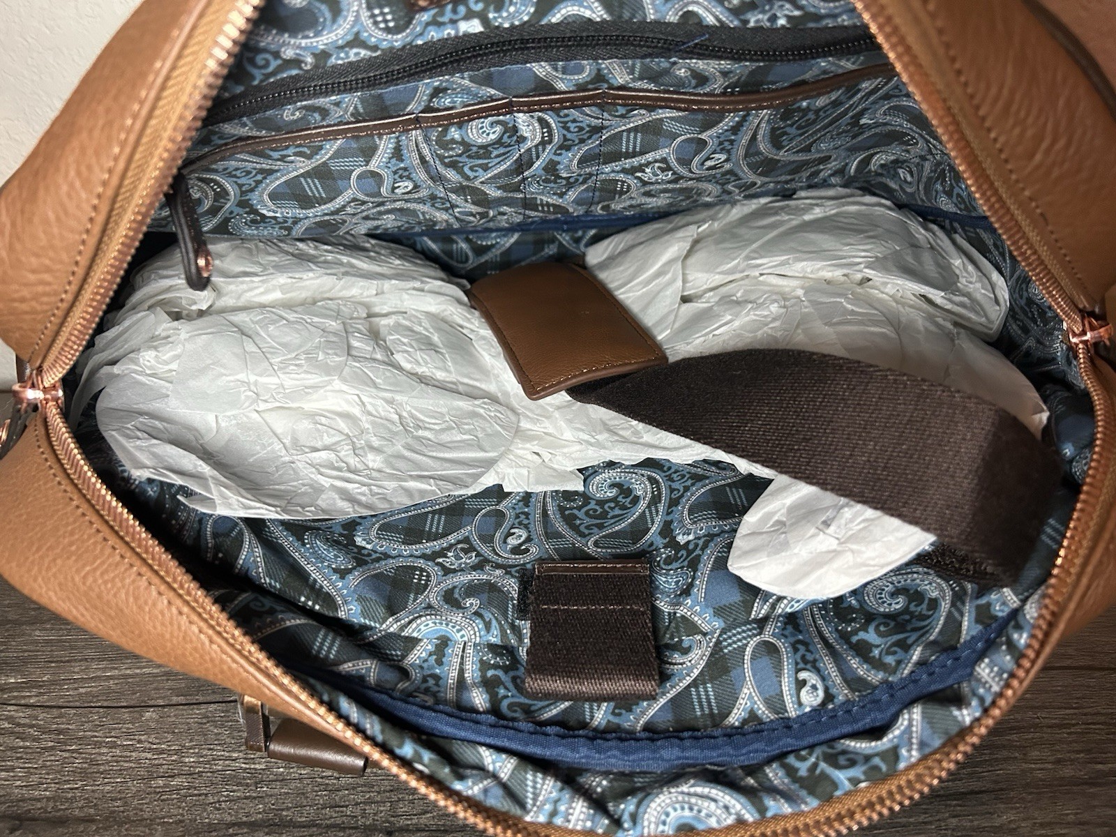 *NWT Robert Graham Brown Two Tone Roman Leather Professional Messenger Briefcase