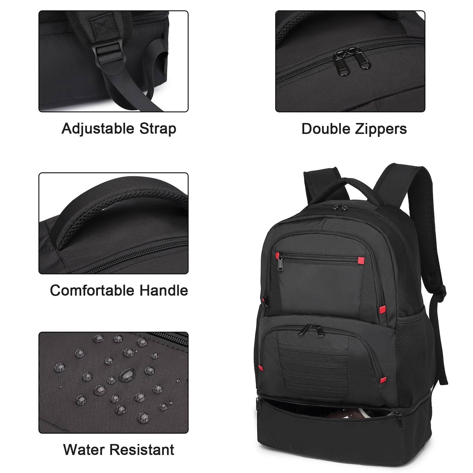 Gym Backpack for Men, Waterproof Sports Backpacks With Shoe Compartment Light…