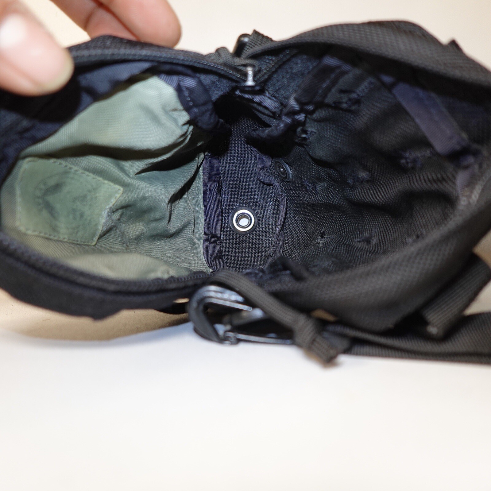 Vintage Gregory Spear Flag Pocket Pouch Bag Molle Black Military Made in USA