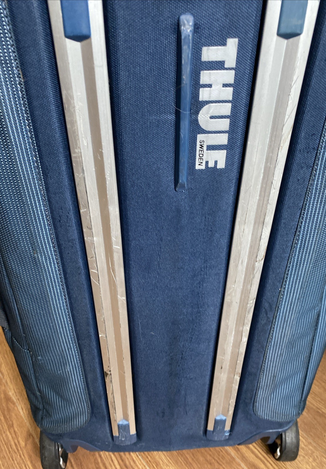 Thule Sweden Subterra Rolling Duffle 28″ Blue Carry On or Check Bag