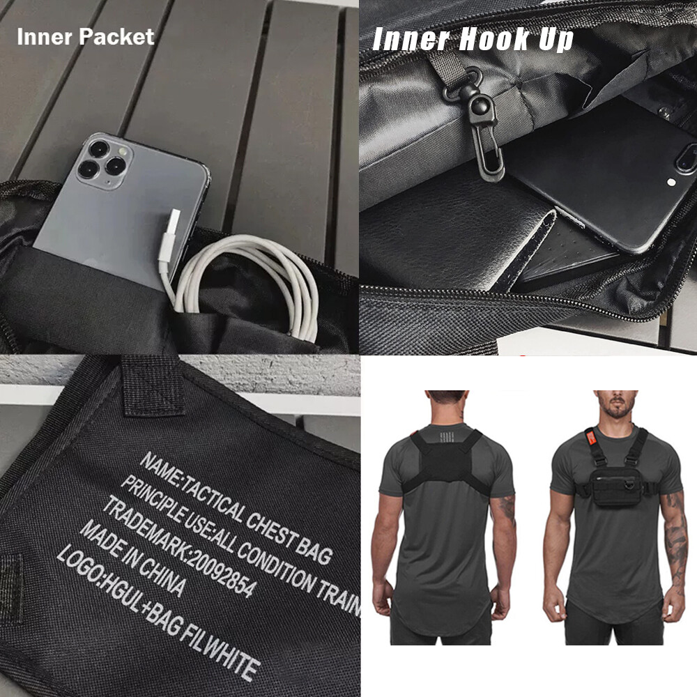 Tactical Combat Chest Rig Concealed Front Pouch Recon Kit Pack EDC Carry Pouch
