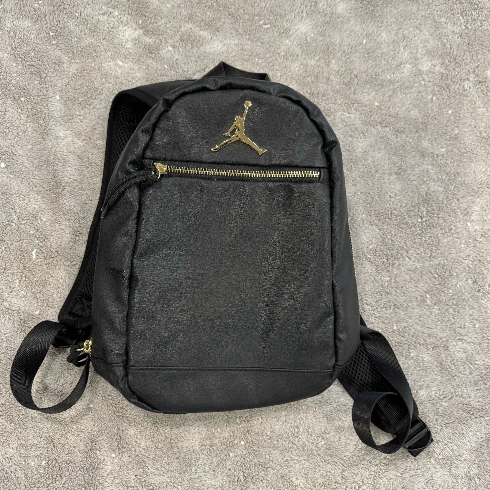 Nike Air Jordan Mini Jumpman Backpack Black Gold Details Small Bag Travel