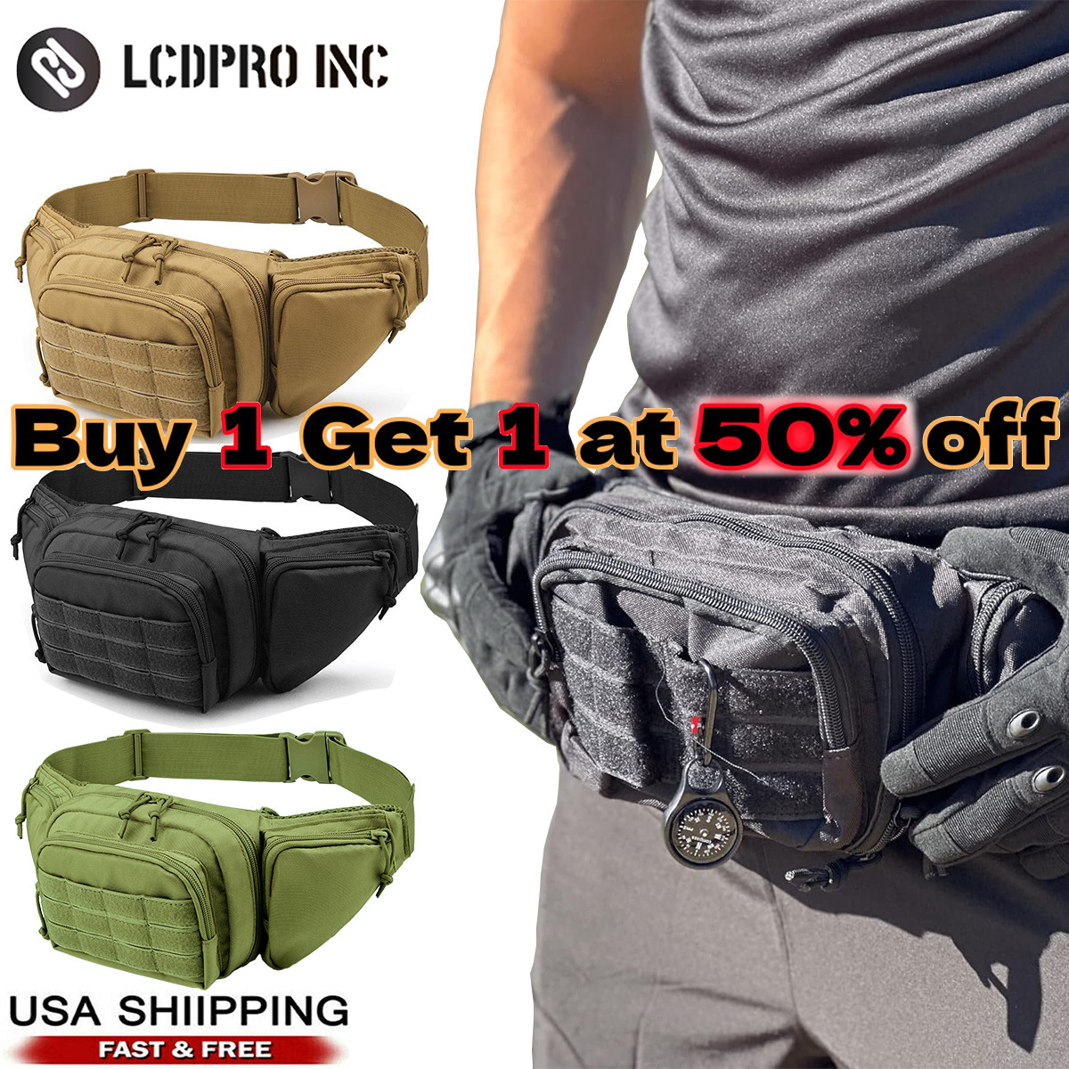 Tactical Waist Fanny Pack Military Mens Thigh Drop Leg Bag Waist Belt Pouch New
