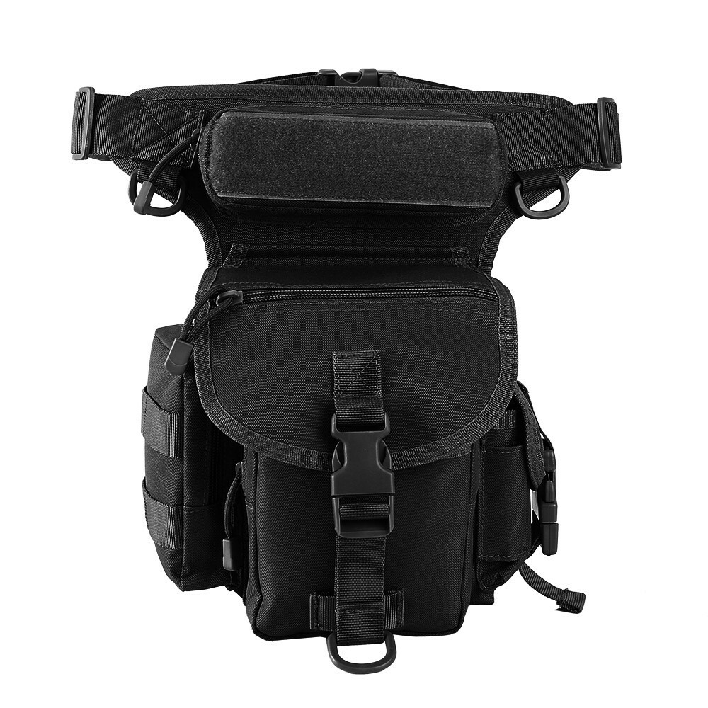 Mens Outdoor Adjustable Backpacks Drop Leg Bag Military Tactical Molle Pouch New
