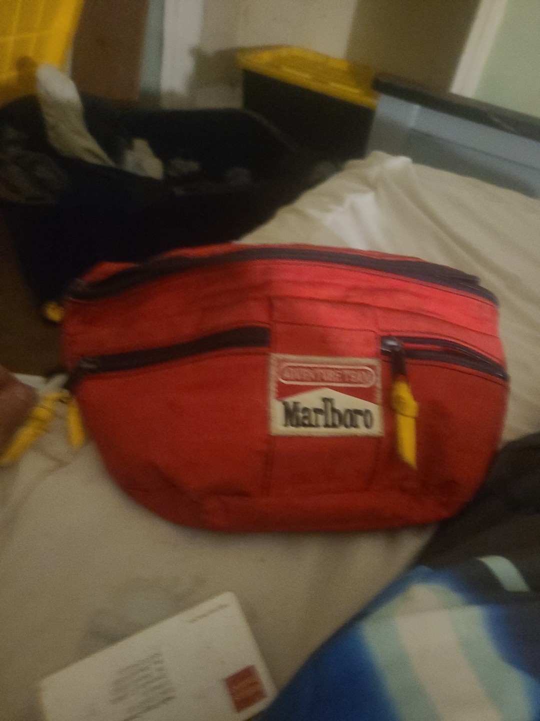 Vintage 90s Marlboro Adventure Team Red Fanny Pack Outdoor Waist Bag
