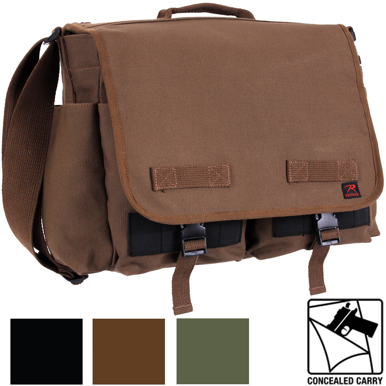 Rothco Tactical Concealed Carry Messenger Bag CCW EDC Discreet Gun Pistol Bag