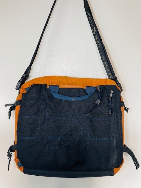 Vintage Triple Five Soul NYC Messenger Backpack Convertible Orange 90s 2 in 1