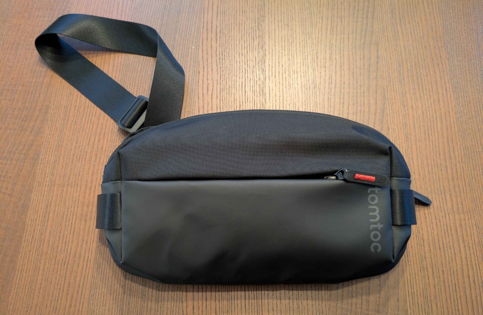 tomtoc Explorer-T21 Sling Bag S – Black Belt, Adjustable Strap, Inner Pockets