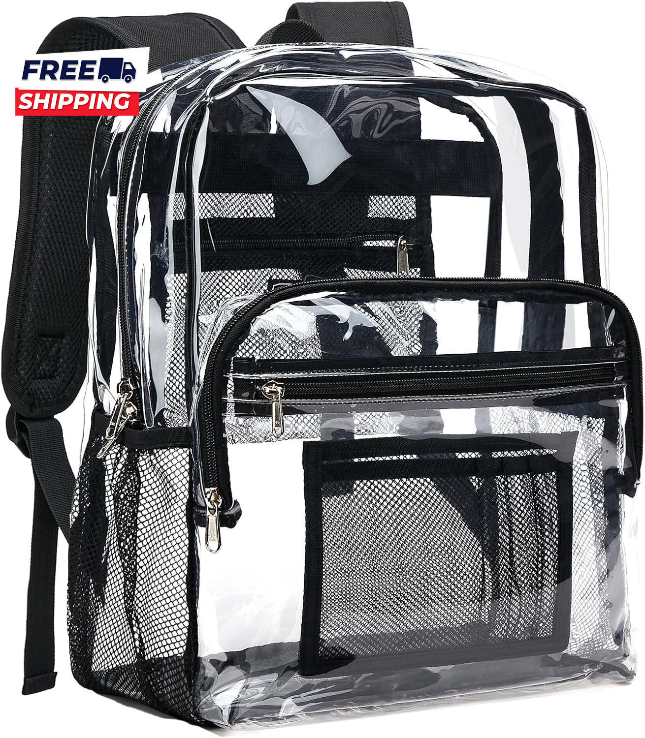 Clear Backpack Heavy Duty Clear Bookbag Large See through Backpack Plastic