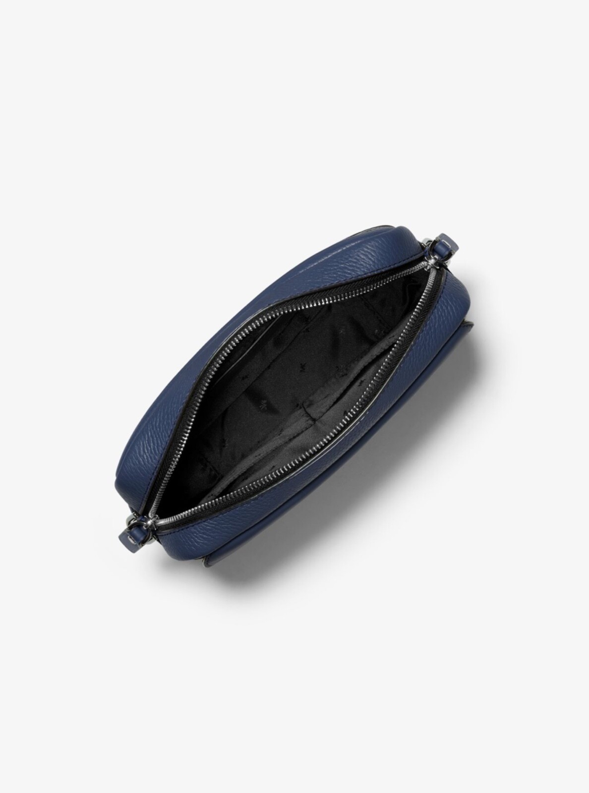 Michael Kors Hudson Blue Denim Pebbled Leather Utility Messenger Crossbody Bag