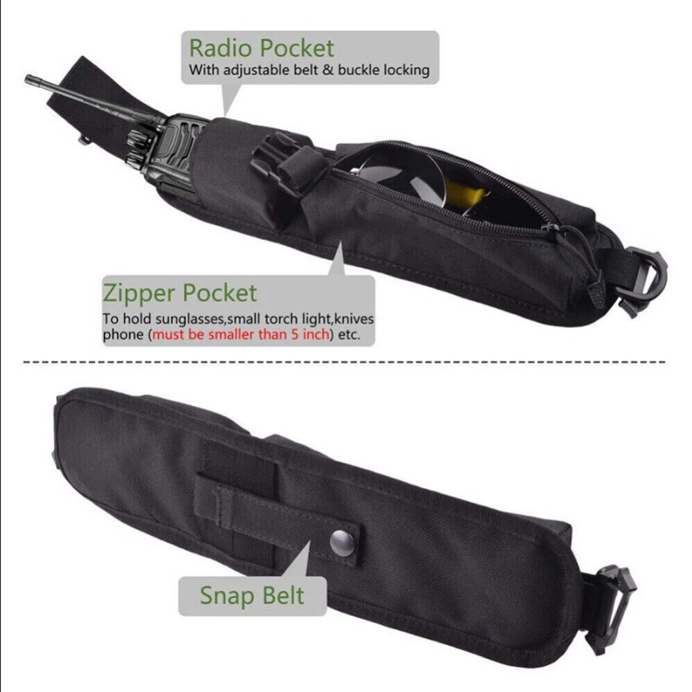 Black Tactical Molle Backpack Shoulder Strap Outdoor Accessory Hunting Molle Bag