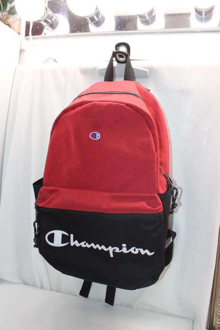 Champion Unisex Manuscript School Bookbag, Bright Red 15X17X6inches