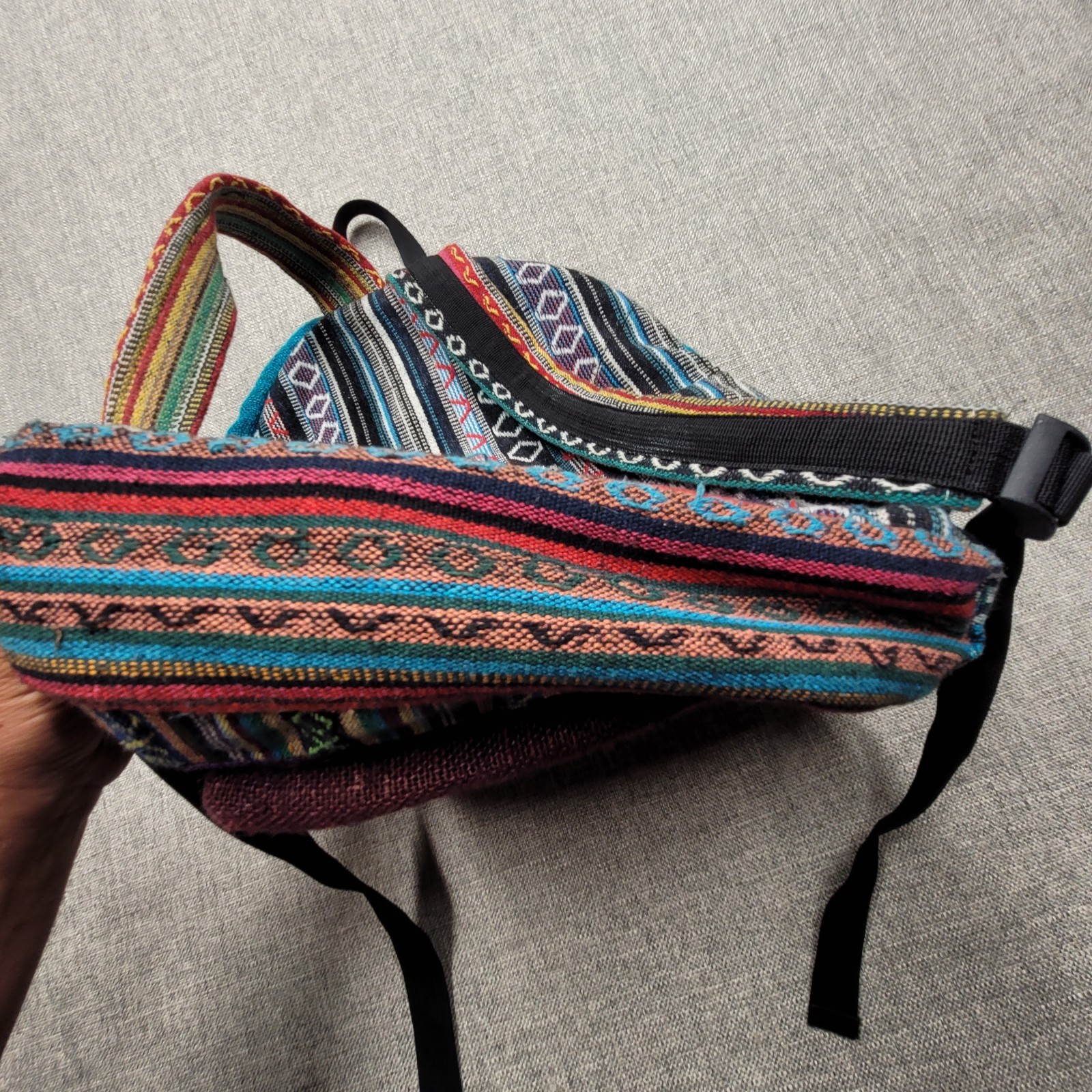 Pure Hemp Backpack THC Free Made In Nepal Tie dye