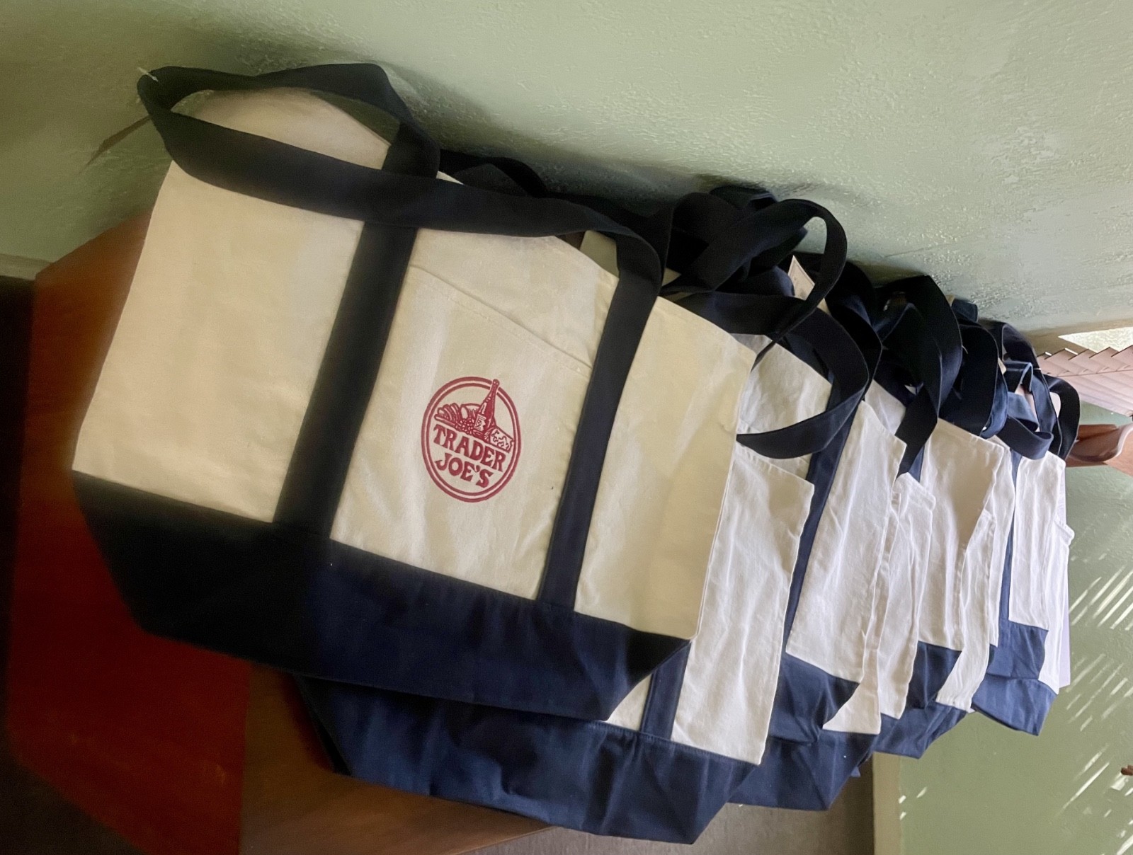 LOT OF 10: Trader Joe’s Canvas Tote | Navy Voyager ⚓ Milan 2026 Runway Style