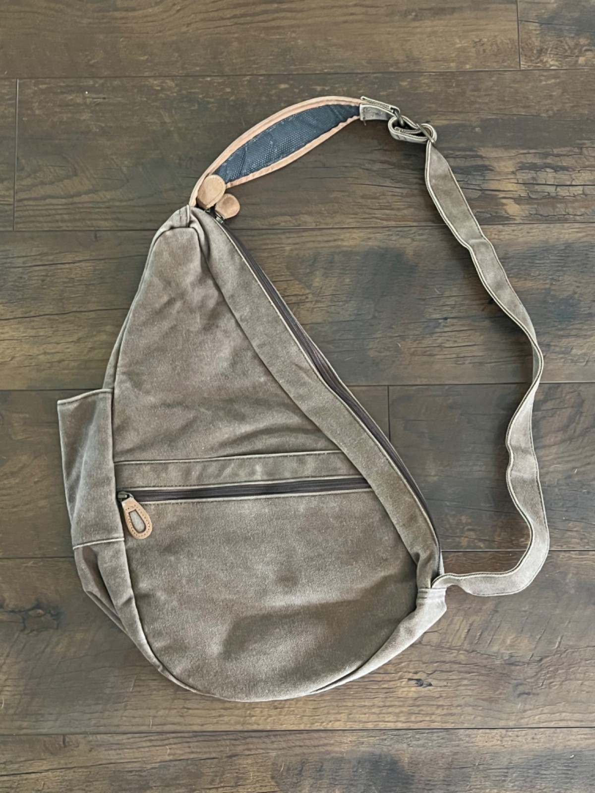 Vintage LL Bean Ameribag Healthy Back Bag Crossbody Sling – Canvas & Leather
