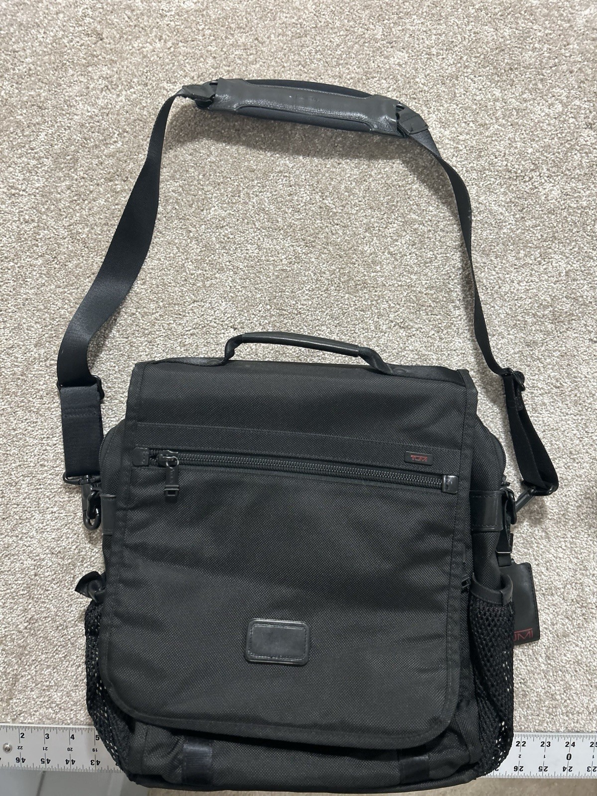 TUMI Backpack Alpha 3 in 1 Black Backpack Messenger Slim Convertible Bag 26189DH