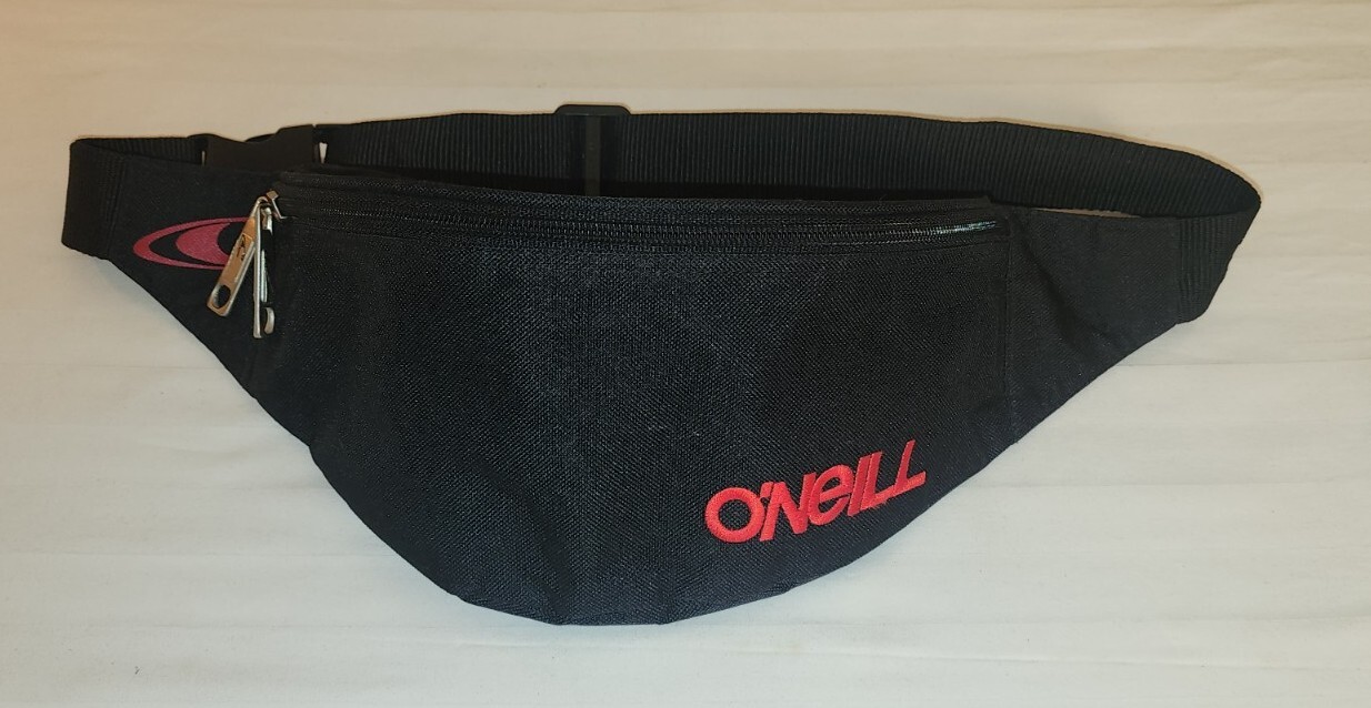 O’Neill Unisex Belt Bag Fanny Pack Athletic Waist Bag Black Nylon Zippered Gym