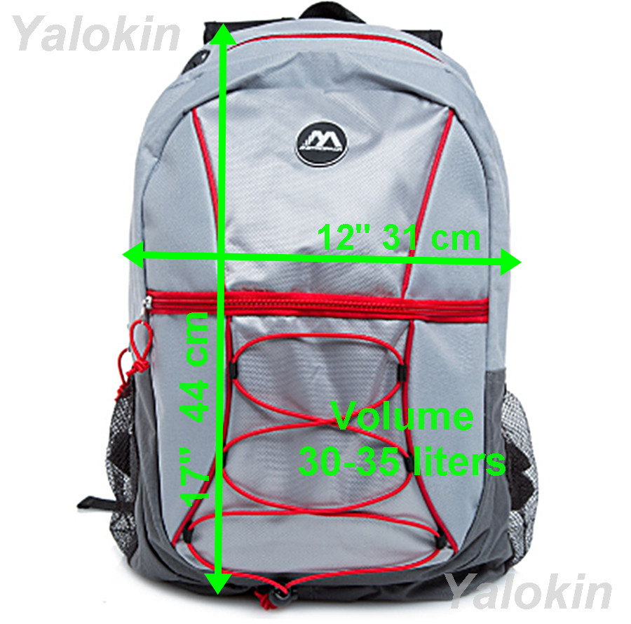 NEW Light Grey with Red Ripcord Unisex Fashion Backpack Shoulder Book Bag