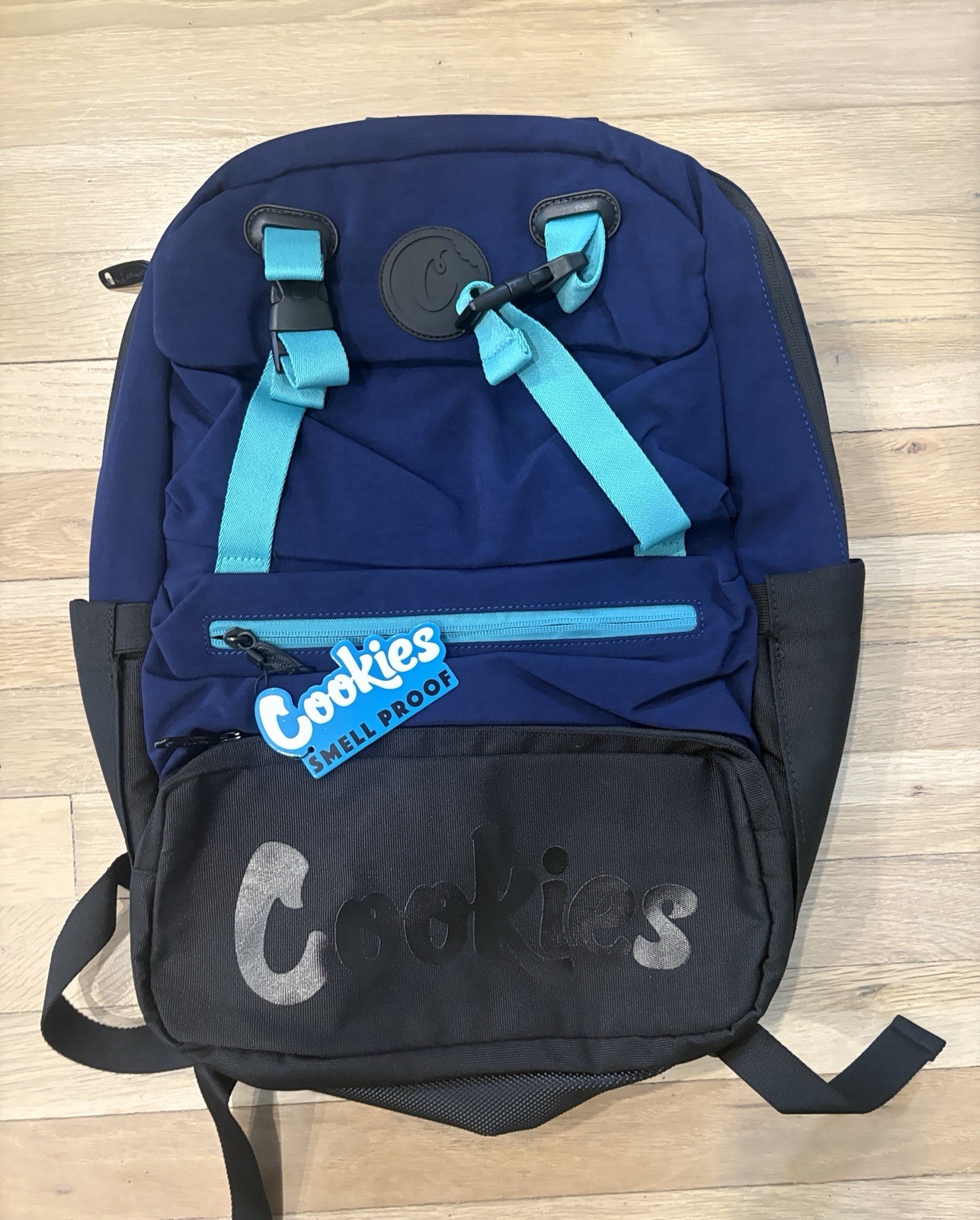 Cookies Smell Proof Backpack Navy Blue Black Pocket New Fast Shipping