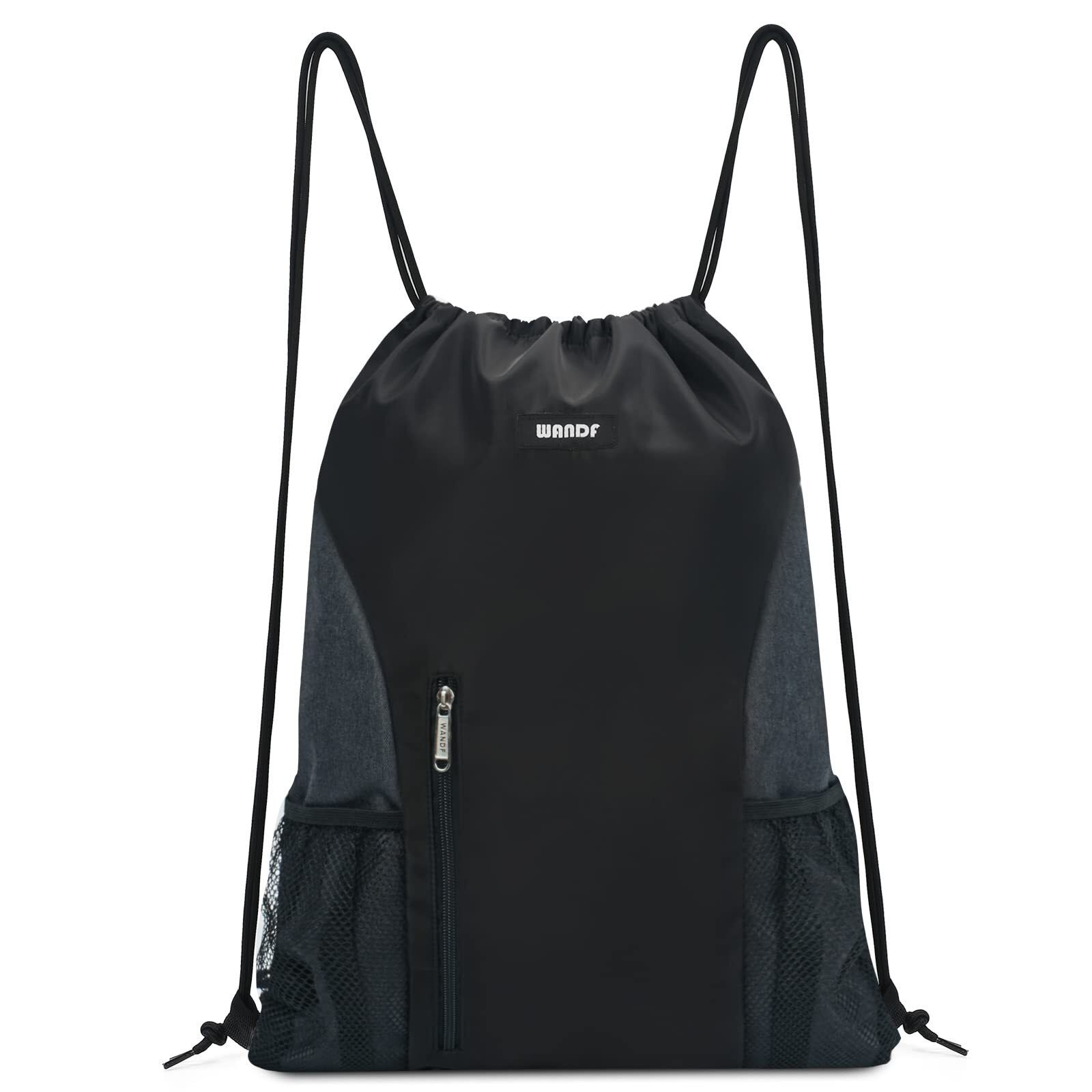 Drawstring Backpack Sports Gym Sackpack with Mesh Pockets Water Resistant Str…