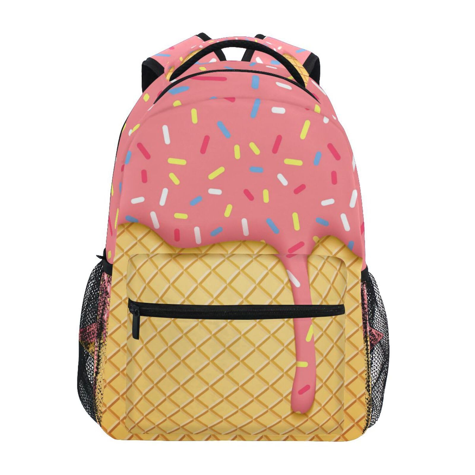 Ice Cream School Backpack Bookbags for Students Girls Boys Women MenLaptop Sh…