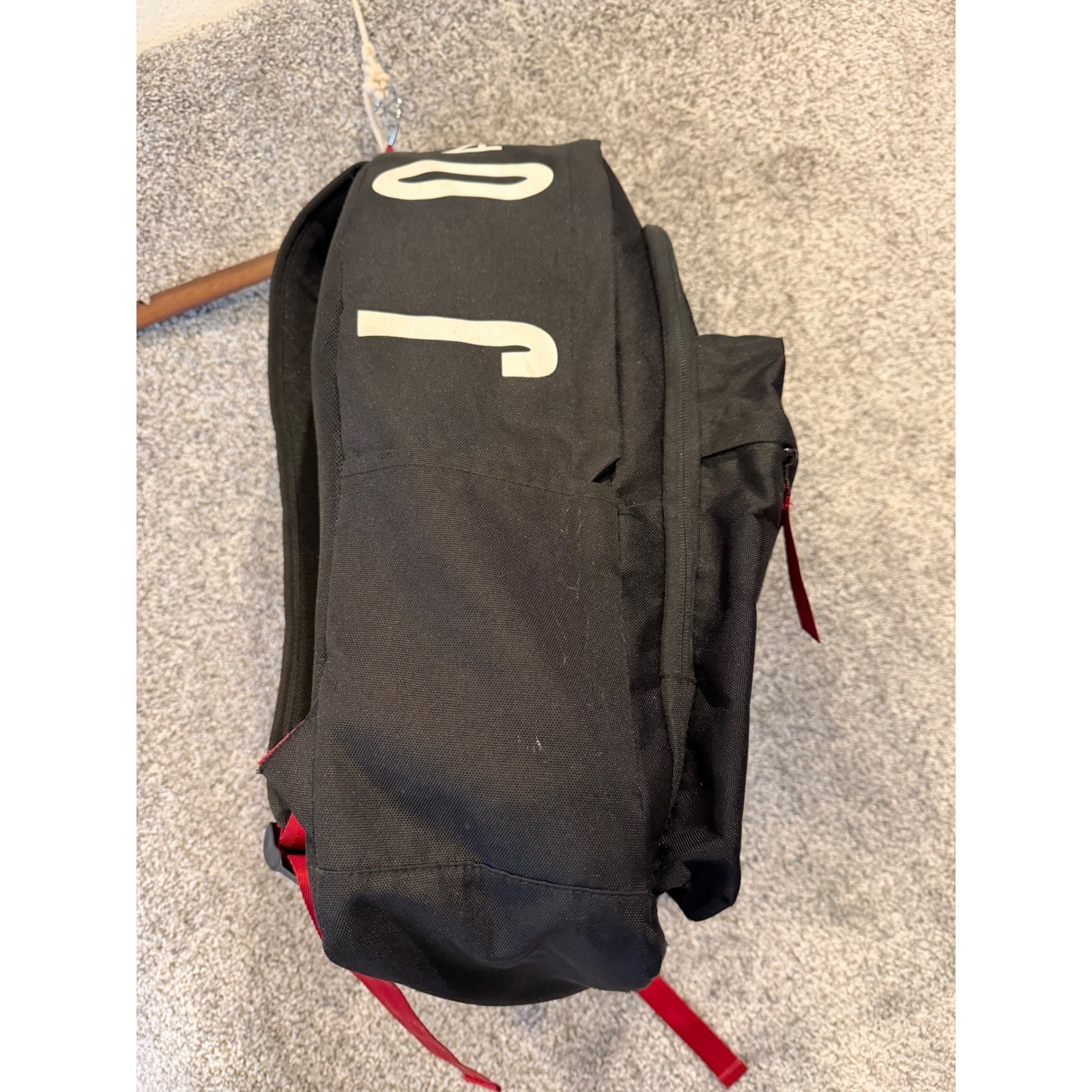 Jordan Backpack Unisex Black Red Jumpman Logo School Sports Travel Bag *