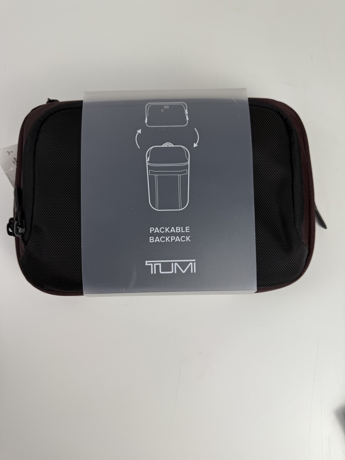 NWT Tumi Alpha Bravo Packable Backpack Travel Light Bag 17x10x7″ – Oxblood