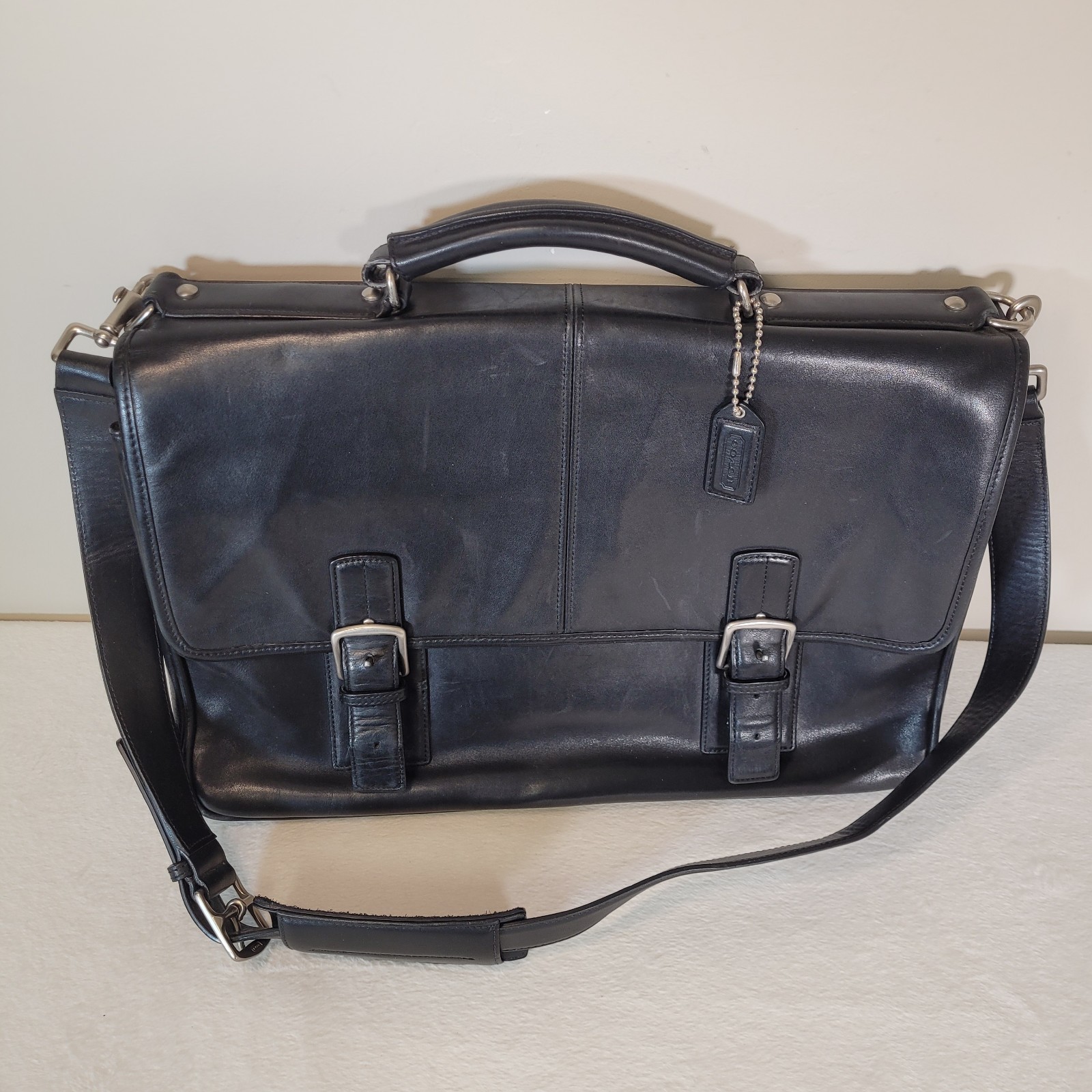 Coach Metropolitan Briefcase laptop Messenger bag black leather J053-6455