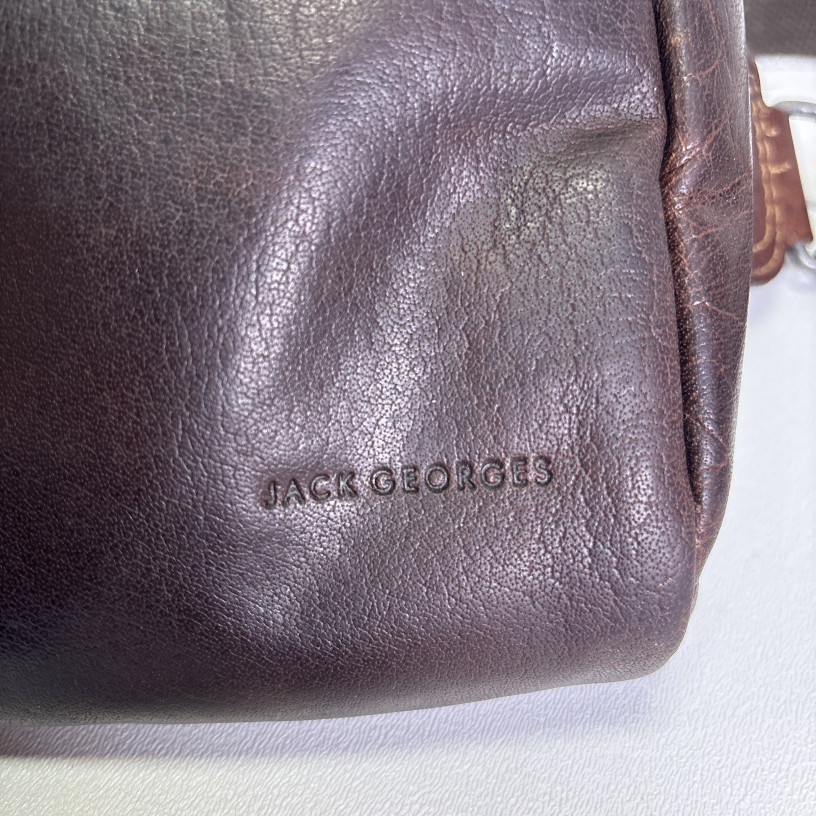 Jack Georges Voyager Brown Buffalo Fine Leather Belt Bag #7109 UNISEX
