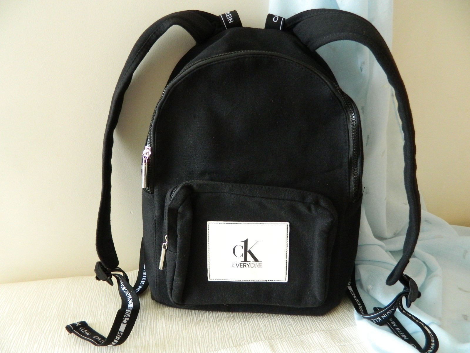 CALVIN KLEIN Everyone Fragrances Black Backpack Cotton Polyester Red Lining