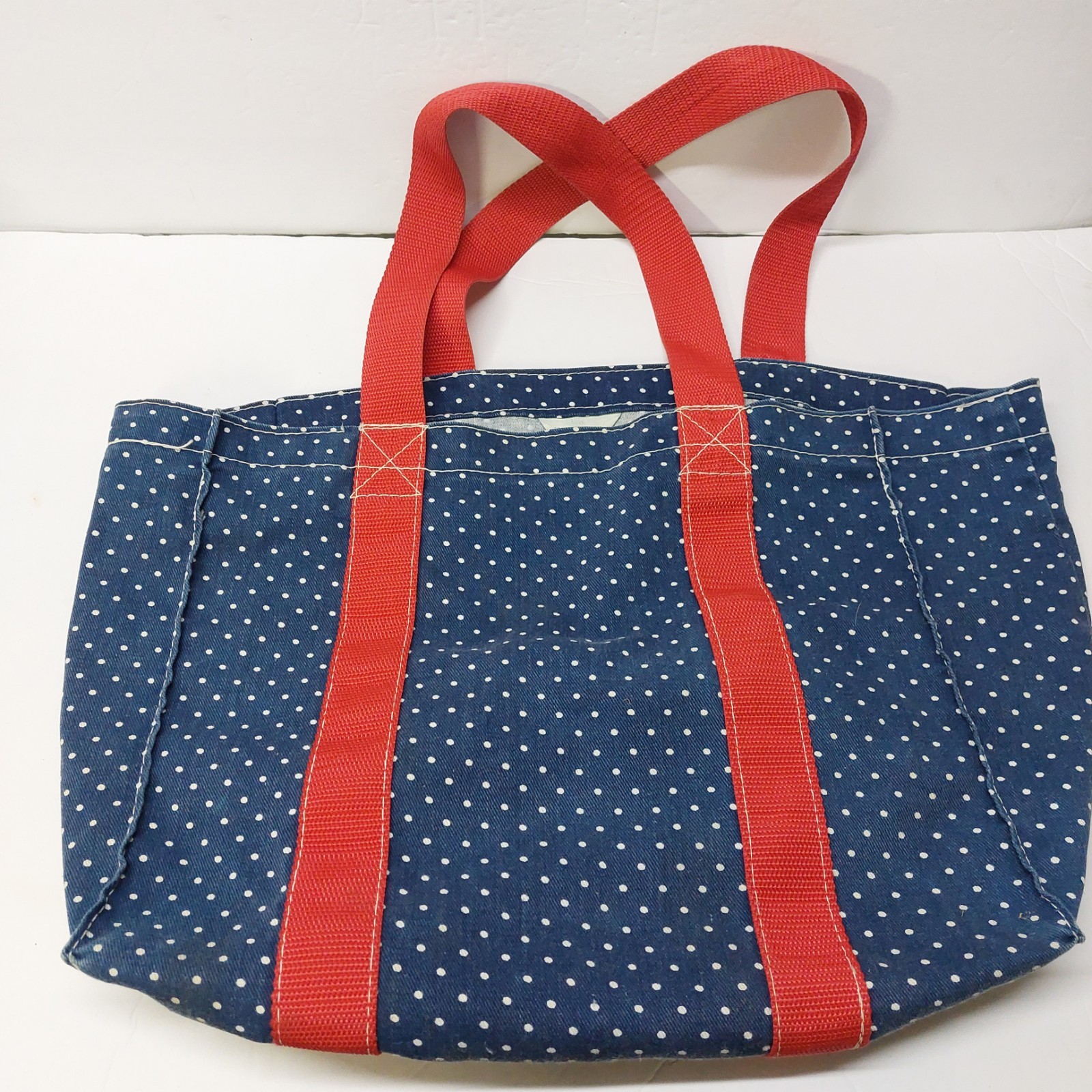 Norman Albury Sailmakers Man -O- War Cay Medium Polka Dot Tote Bag Bahamas