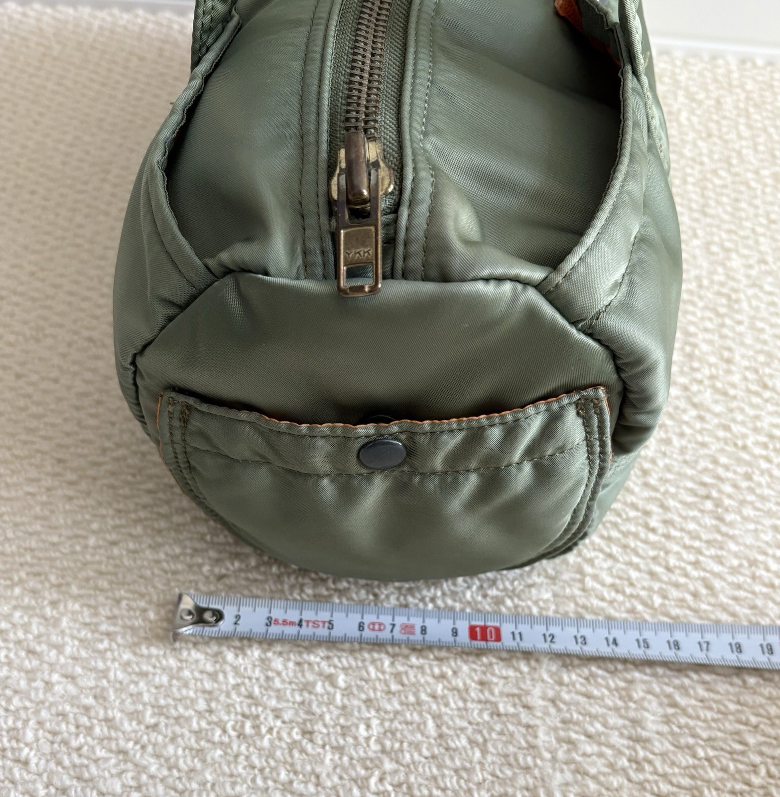 Yoshida & Co. Porter Tanker Mini Boston Bag Sage Green Used 28cm×13cm×12cm