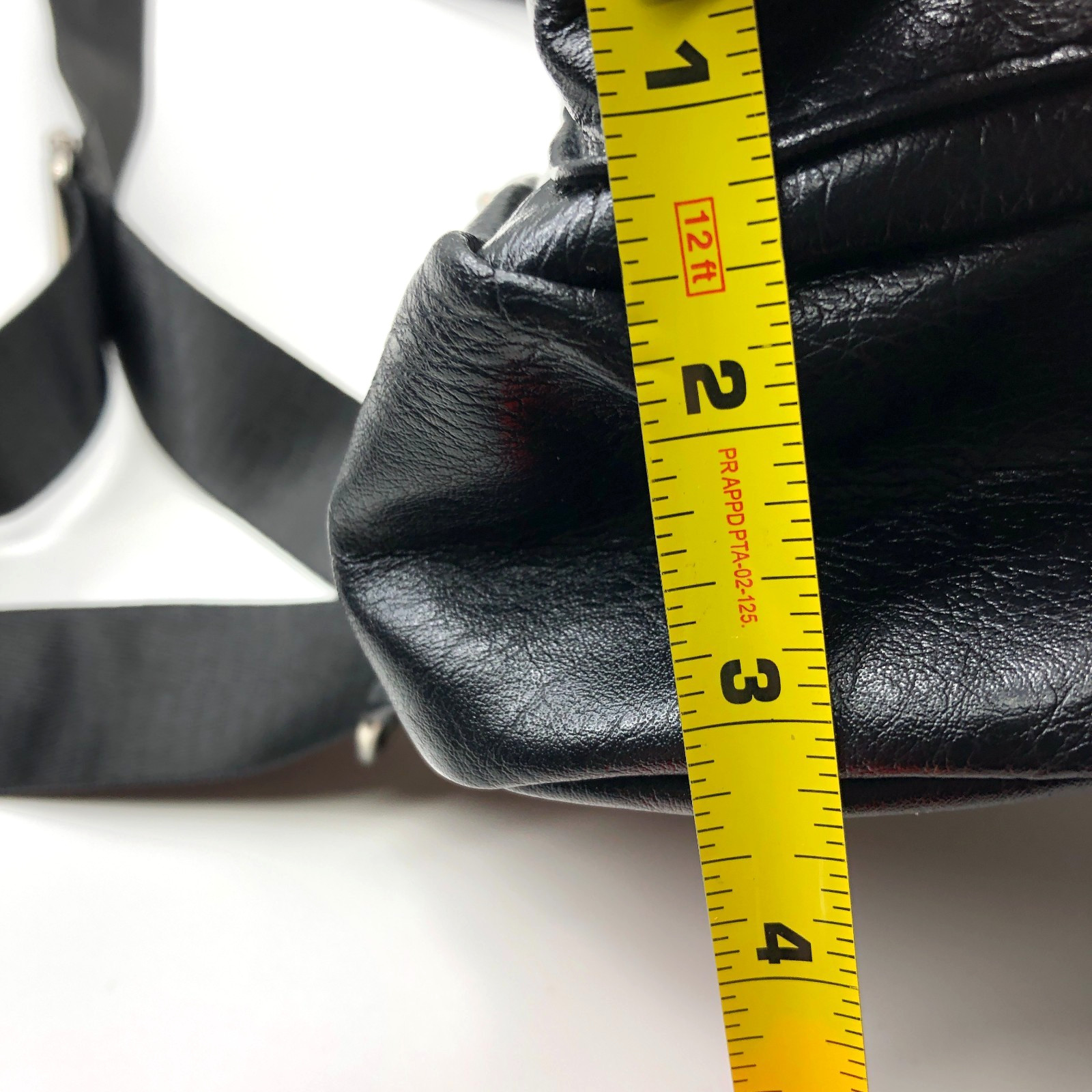 Unbranded Crossbody Sling Bag Black Mens Faux Leather Adjustable Strap