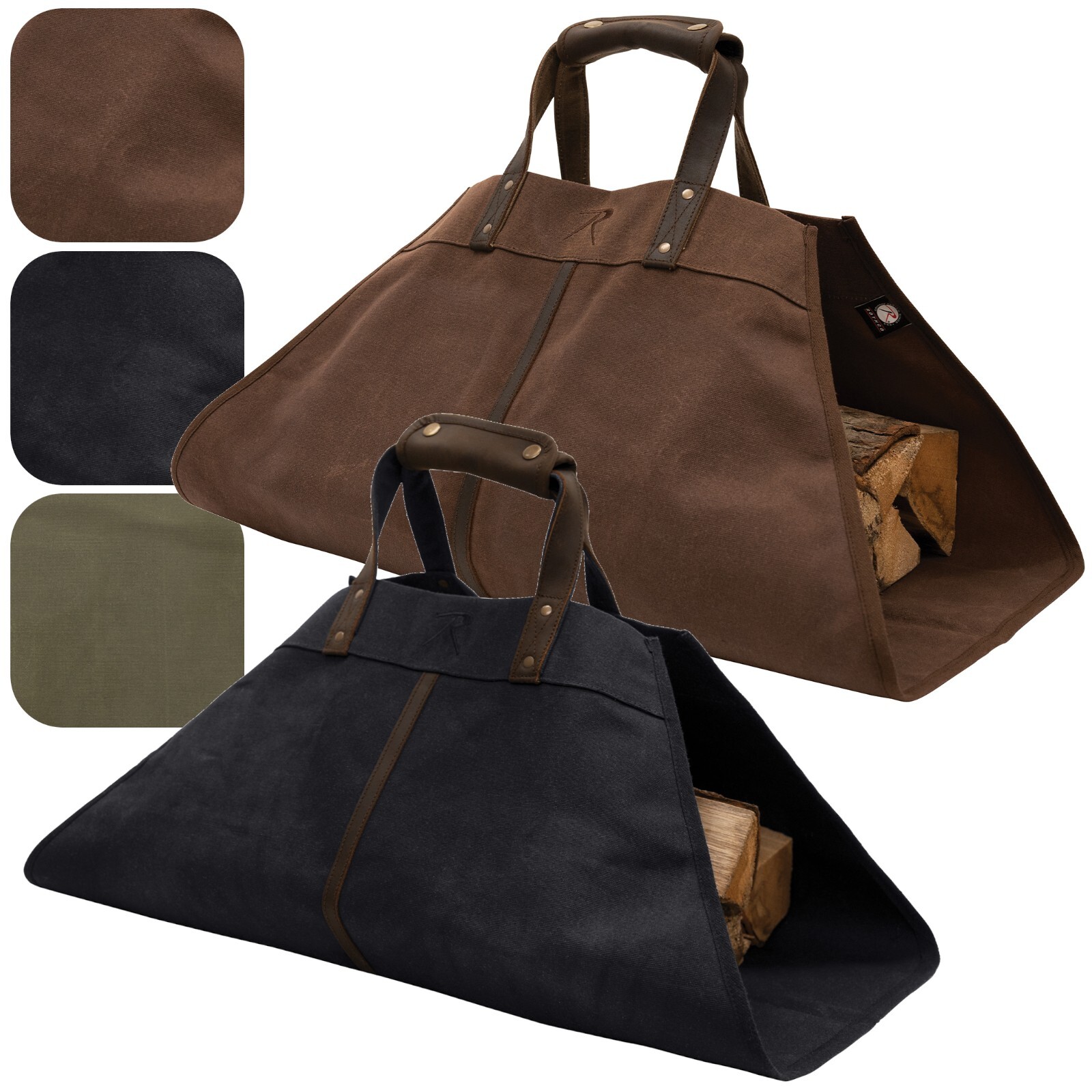 Rotcho Backwoods Waxed Canvas Log Carrier Bag
