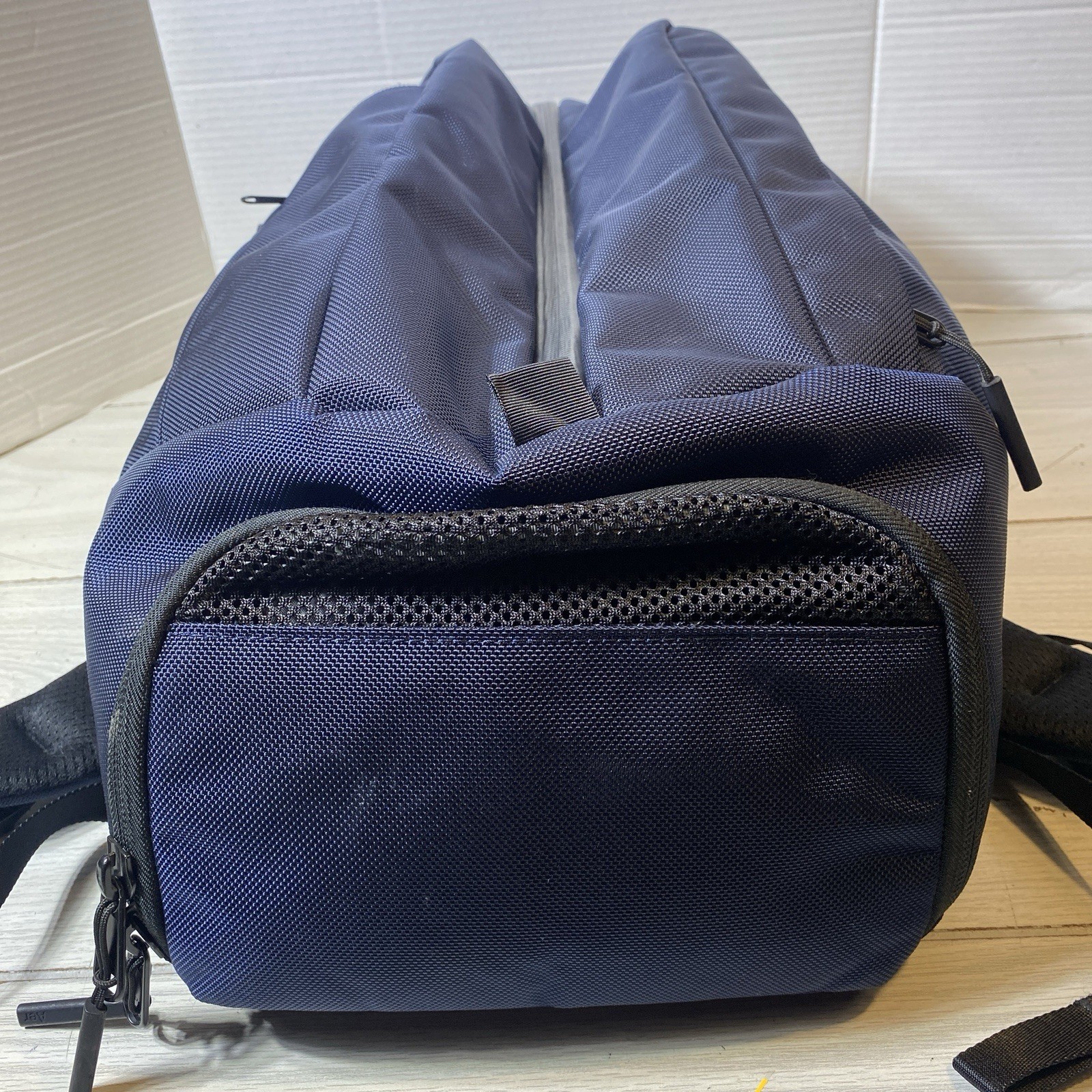 Aer Duffel Gym Work Backpack Laptop Bag Navy Blue Cordura Nylon Excellent