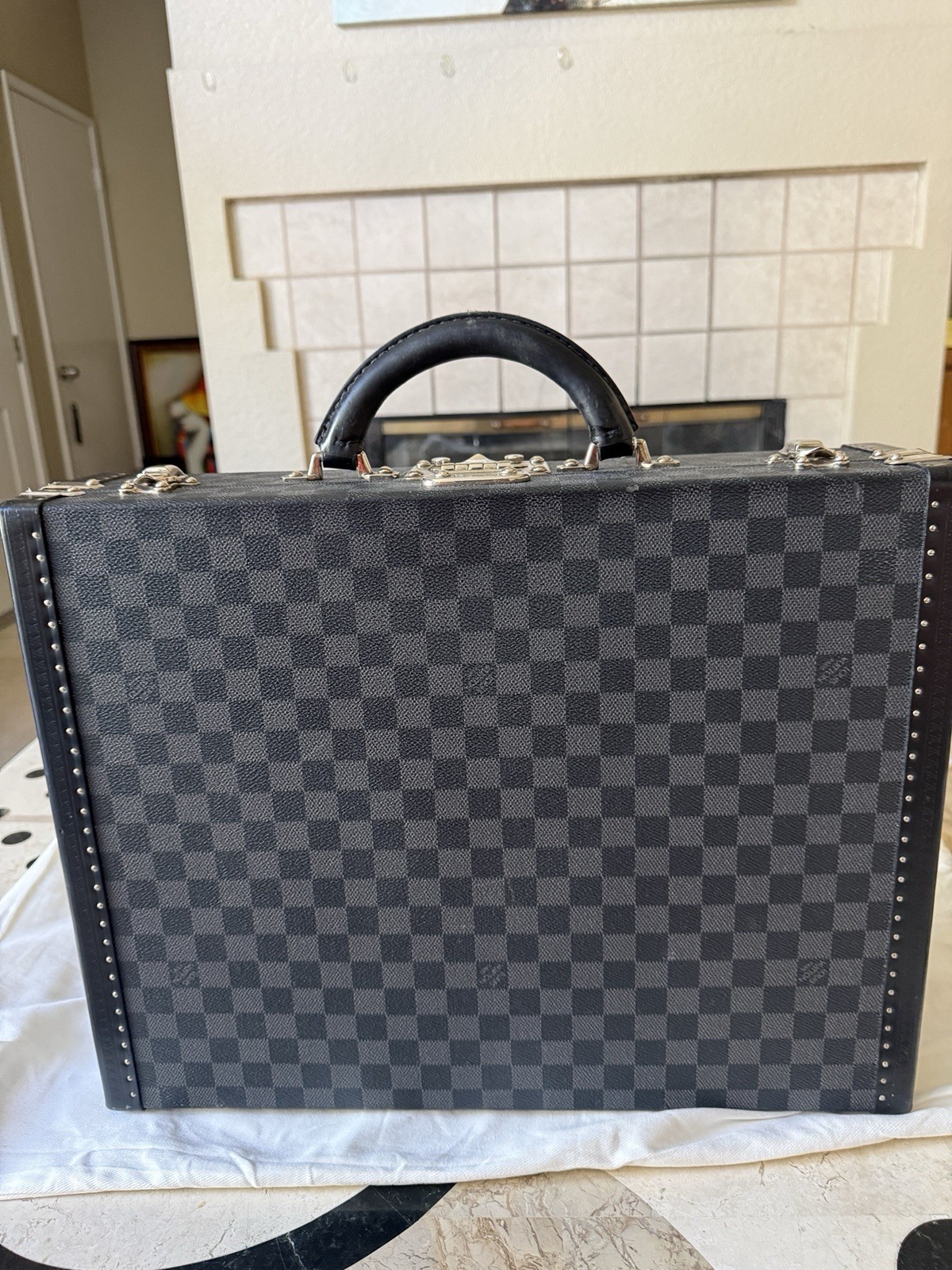 Louis Vuitton PRESIDENT Damier Graphite BRIEFCASE BUSINESS BAG, NO KEY PRESENT