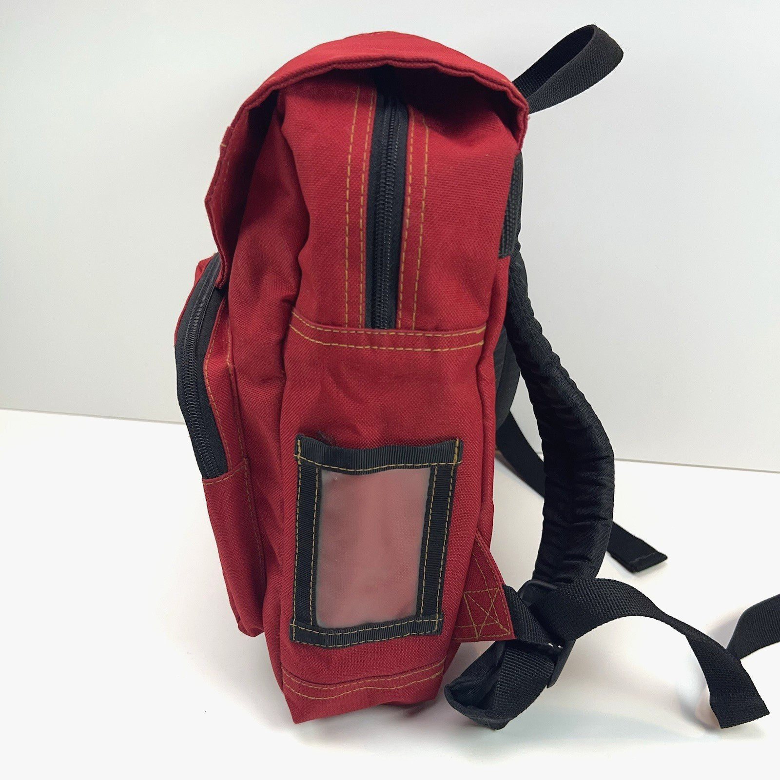 LEVI’S Backpack Canvas Messenger 13” Daypack Bag Snap Flap Adjustable Padded Red