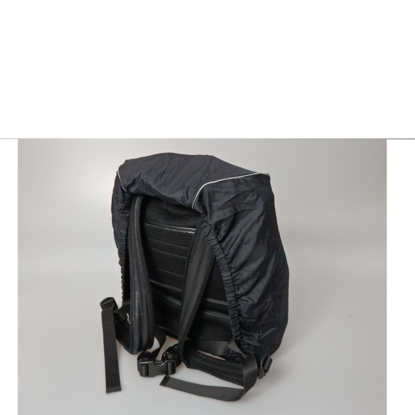 Montblanc Bag Pack Night Flight Black Zip Open Pocket Rain Cover Fixed Belt