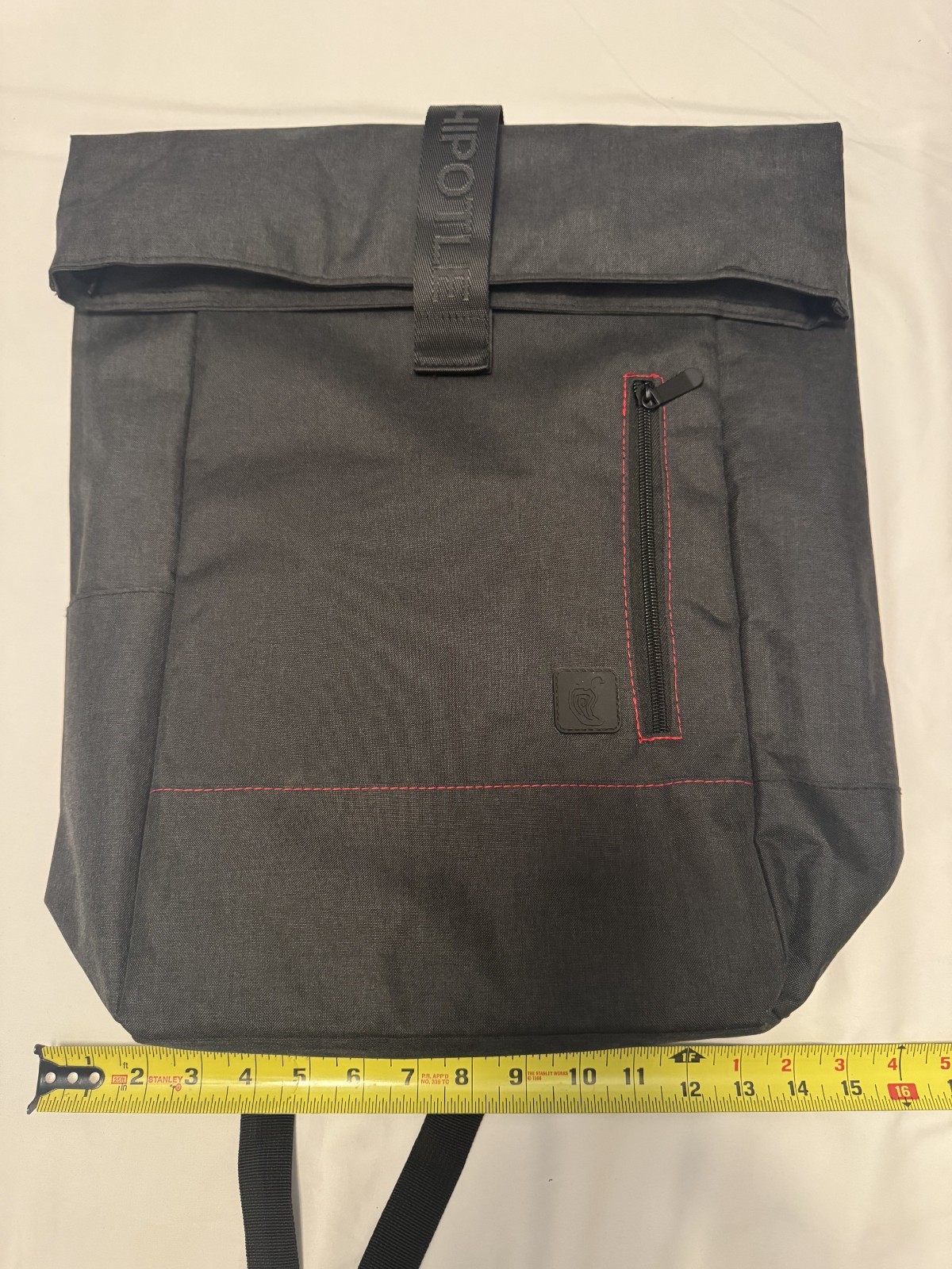 Chipotle Rolltop Backpack Laptop Sleeve Zip Closure Inside Divider Padded Canvas