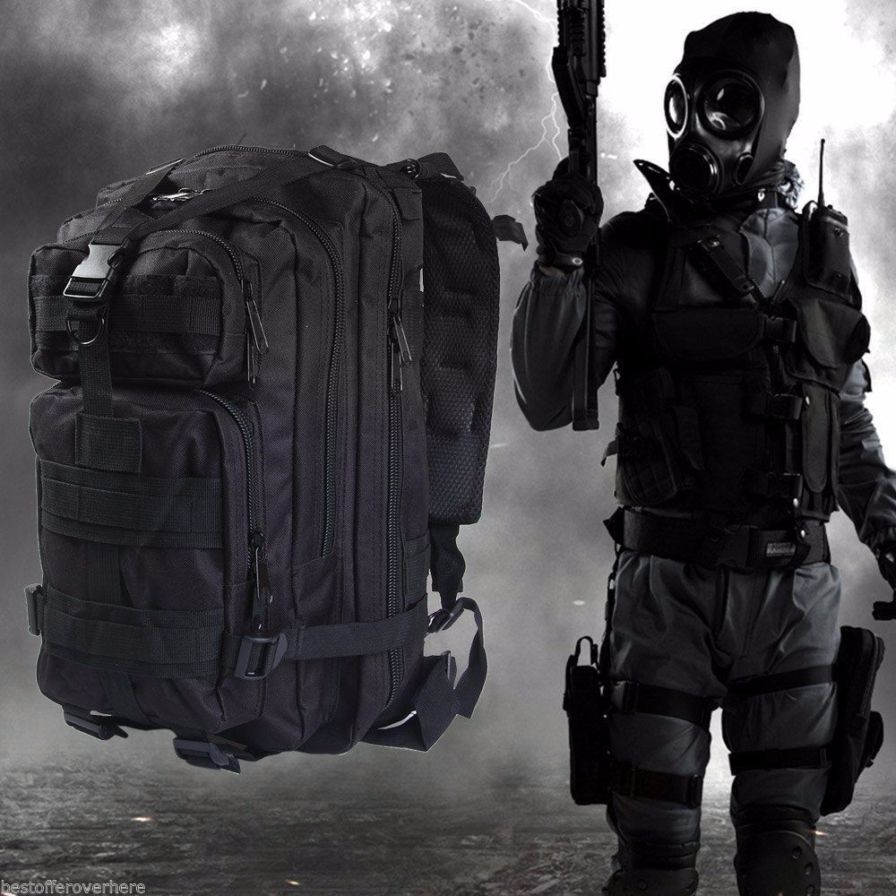 30L Tactical Backpack Large Army 3 Day Assault Pack Molle Bugout Bag Rucksack US