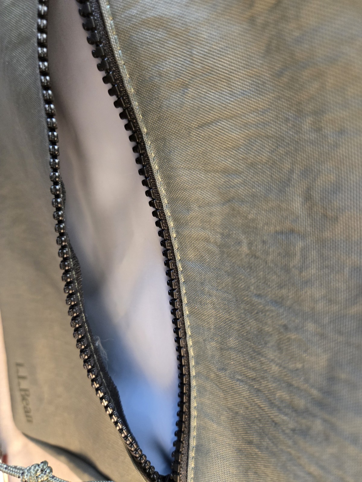 L.L. Bean Backpack Zipper Buckle Closure Men Gray Solid Outer Pockets Casual