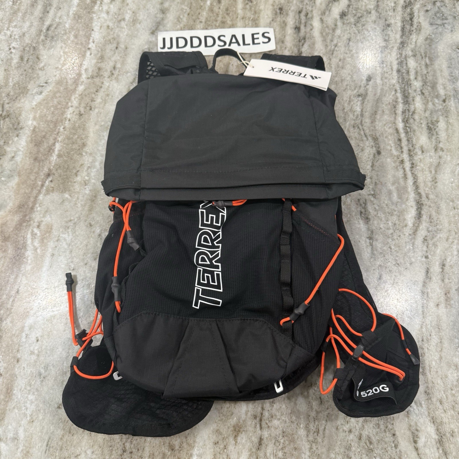 Adidas Terrex Backpack Black Orange Bag Pack Hiking 15.6L Camping IN4656 Medium
