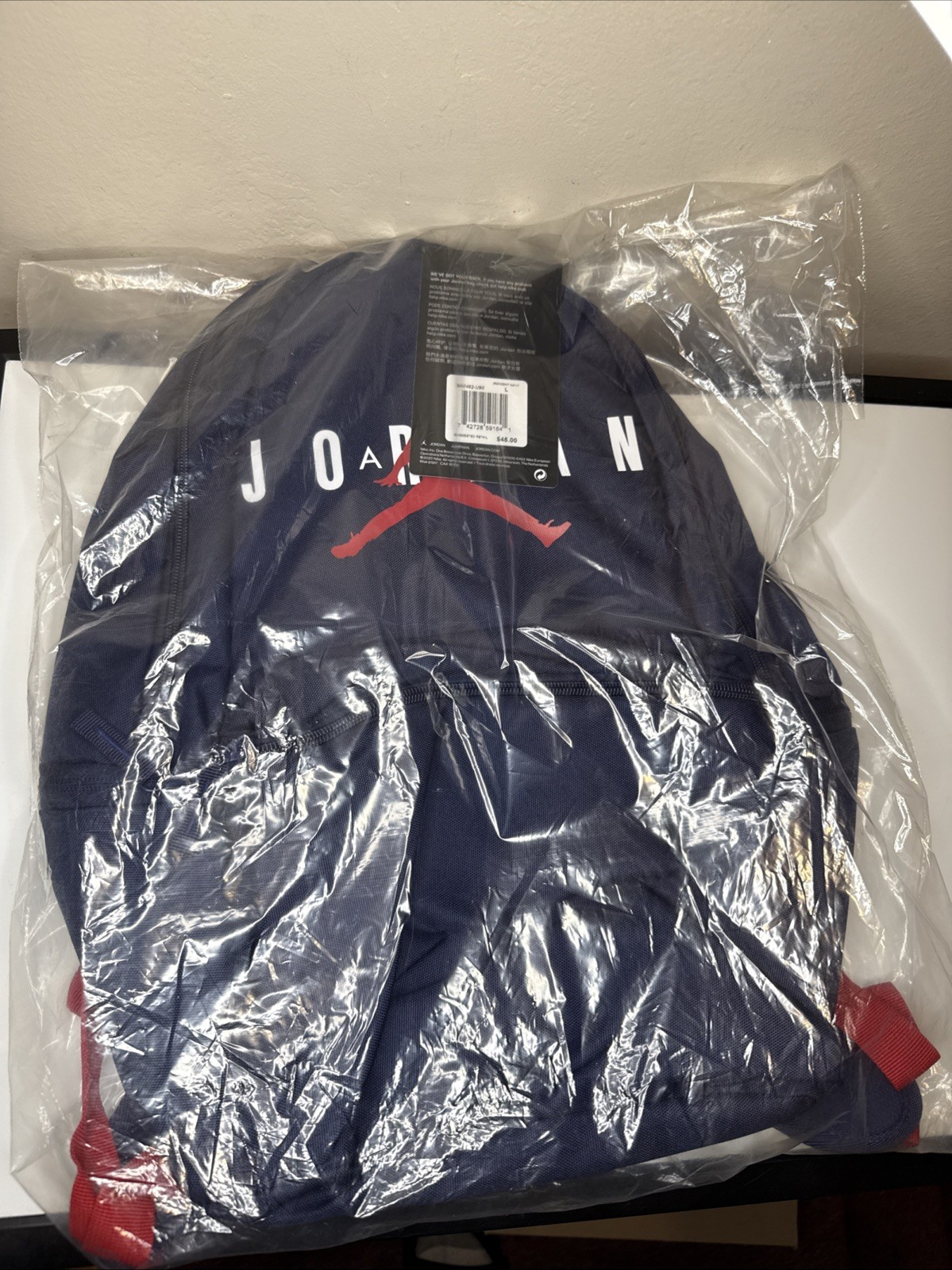 Jordan Jumpman NEW Backpack Navy Blue Red 9A0462-U90 Basketball Sports Rare Run