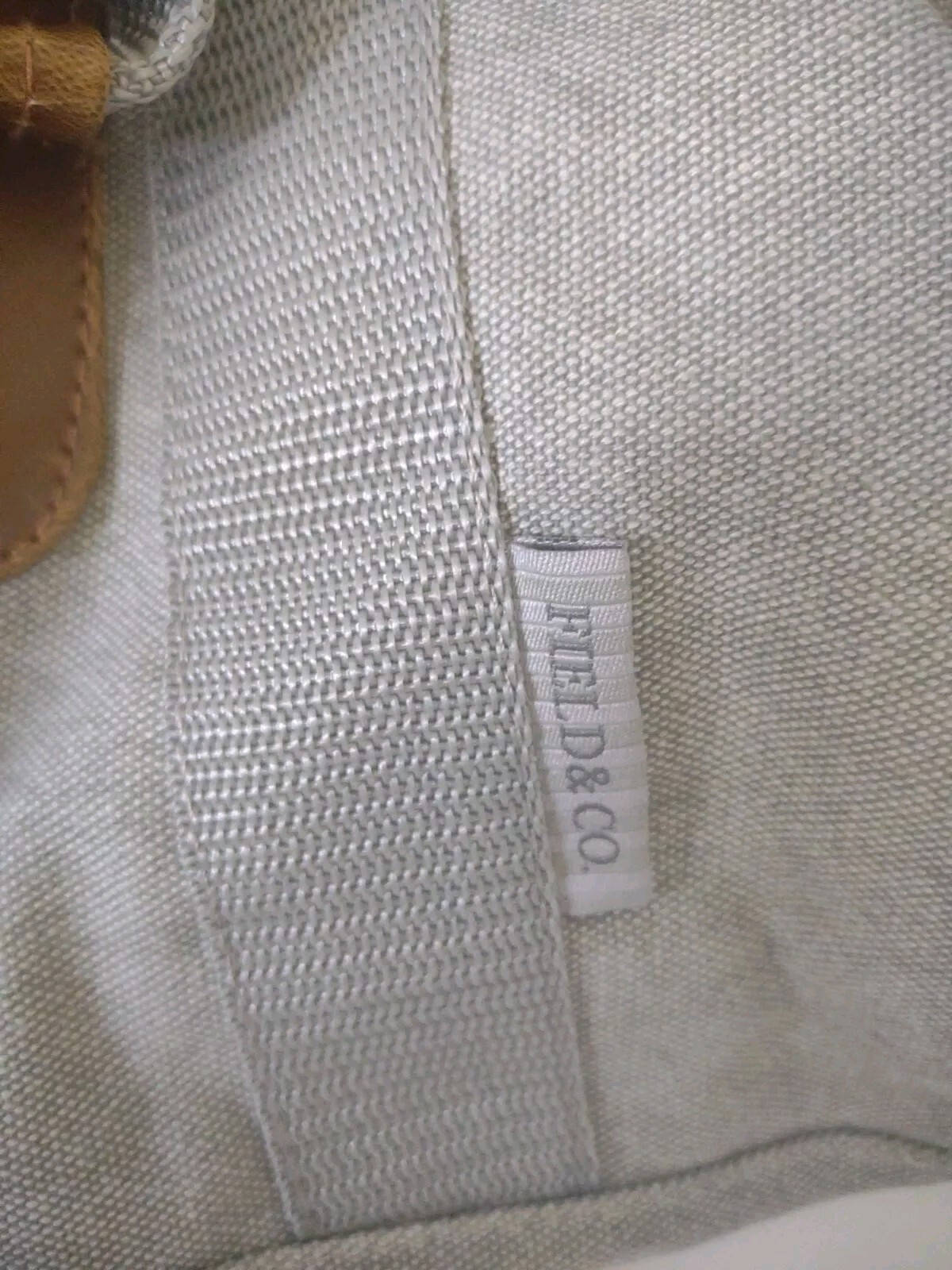 Gray Duffle Crossover Bag By Field & Company Vintage Cotton Collection Travel